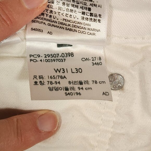 Levi's 502 Men's Jeans White 31W 30L - Picture 7 of 13